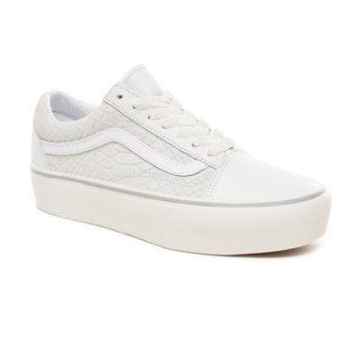 Vans old skool outlet all white leather