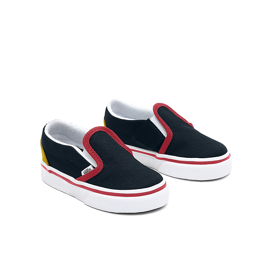 Vans Toddler Customs Color Block Slip-on Shoes (1-4 Years) (navy) Toddler Blue