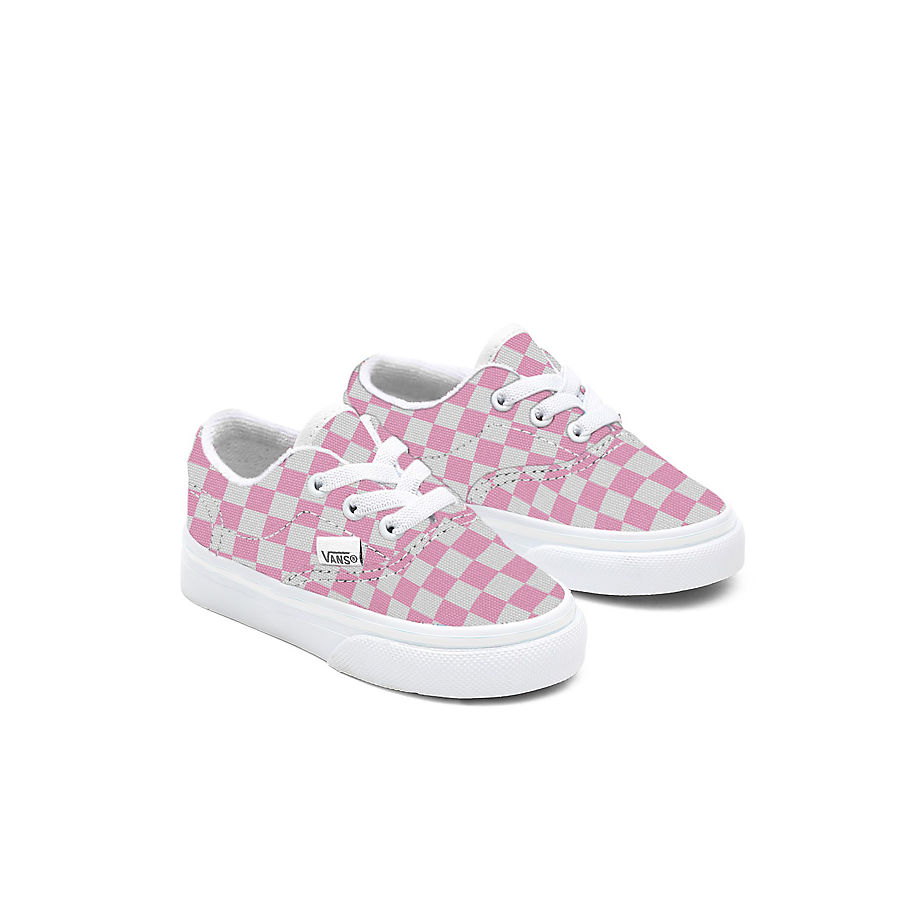 Vans Toddler Customs Pink Checkerboard Authentic Shoes (1-4 Years) (pink) Toddler Pink