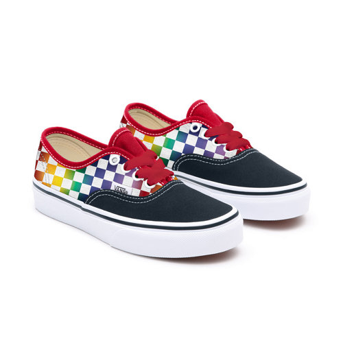 Chaussures+Junior+Rainbow+Checkerboard+Authentic+Personnalis%C3%A9es+%284-8+Ans%29