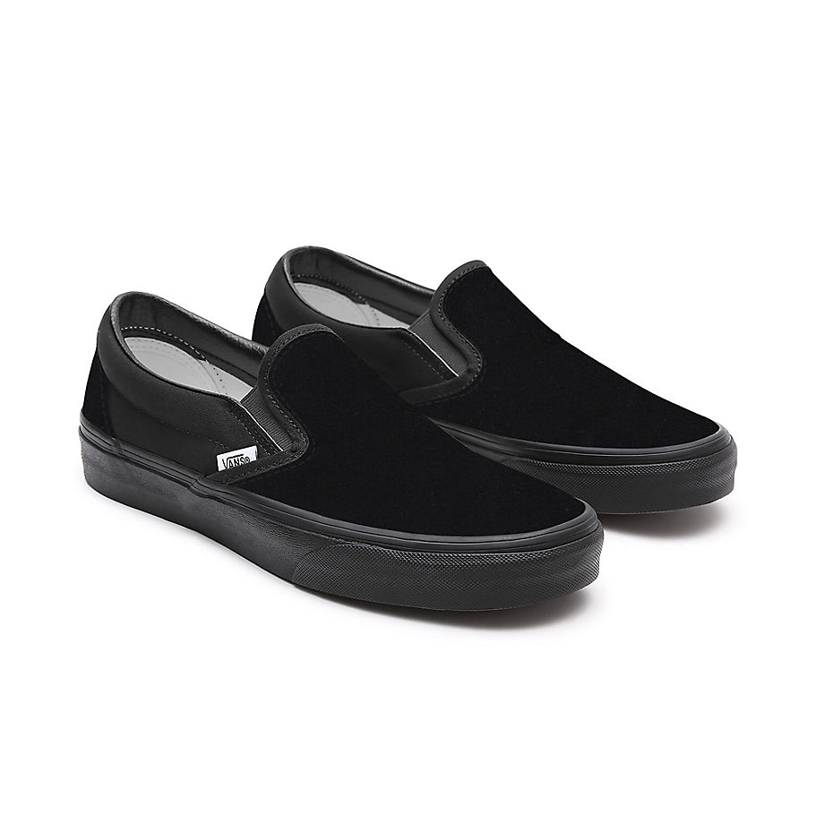 Vans Kids Customs Total Black Slip-on Shoes (4-8 Years) (black) Kids Black