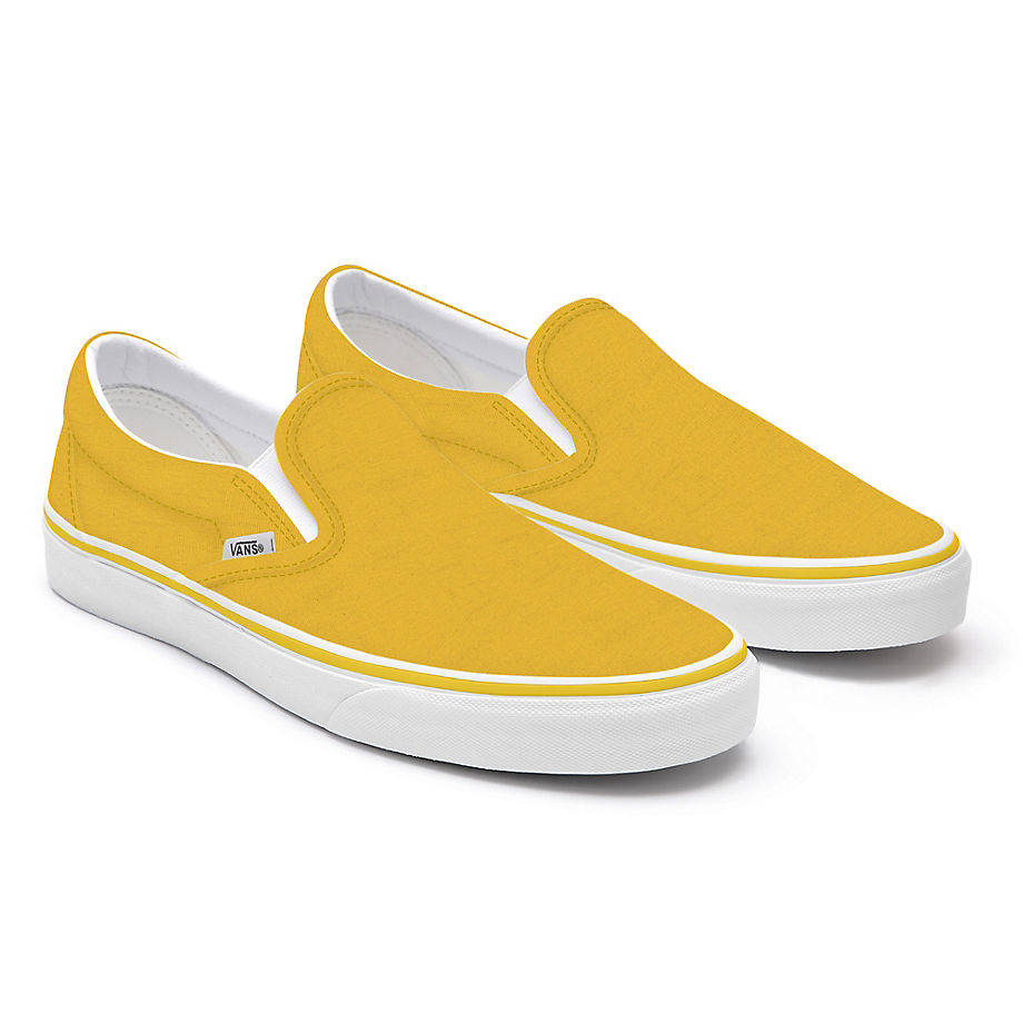 Vans Customs Cyber Yellow Slip-on Wide Fit (yellow) Men
