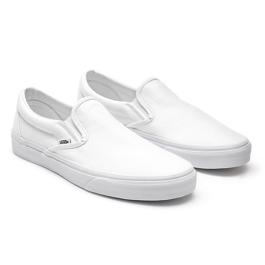 Vans Customs Total White Slip-on Wide Fit (white) Men