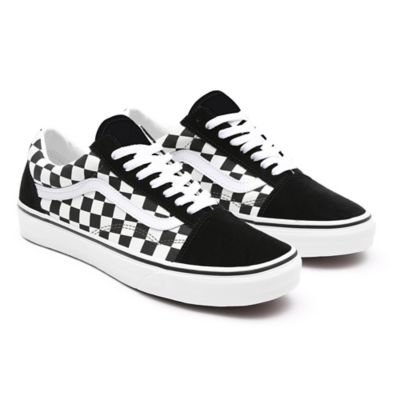 Gepersonaliseerde Checkerboard Old Skool met brede pasvorm