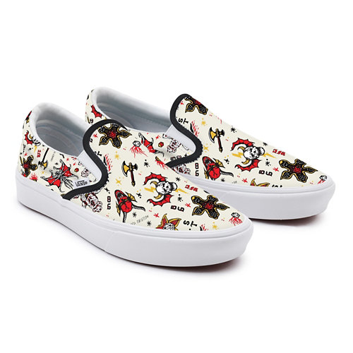 Vans+x+Stranger+Things+Hell+Fire+Club+Slip-On+ComfyCush+Personalizzate
