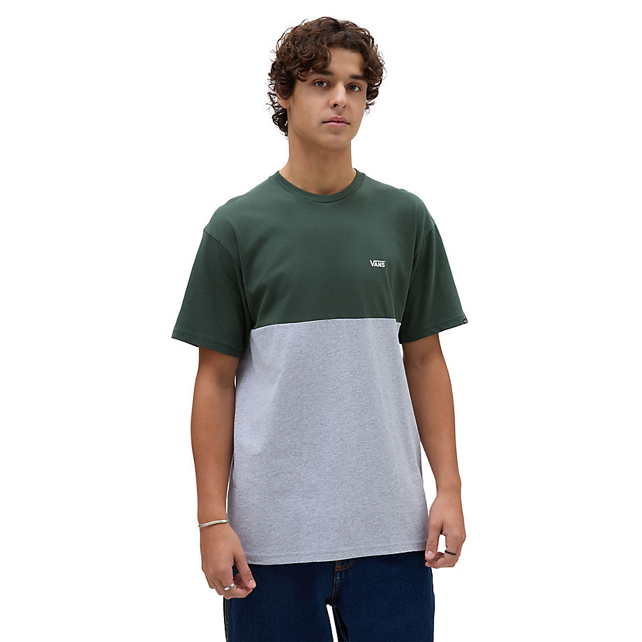 Vans Colorblock T-shirt (athletic Hthr/d) Men Grey