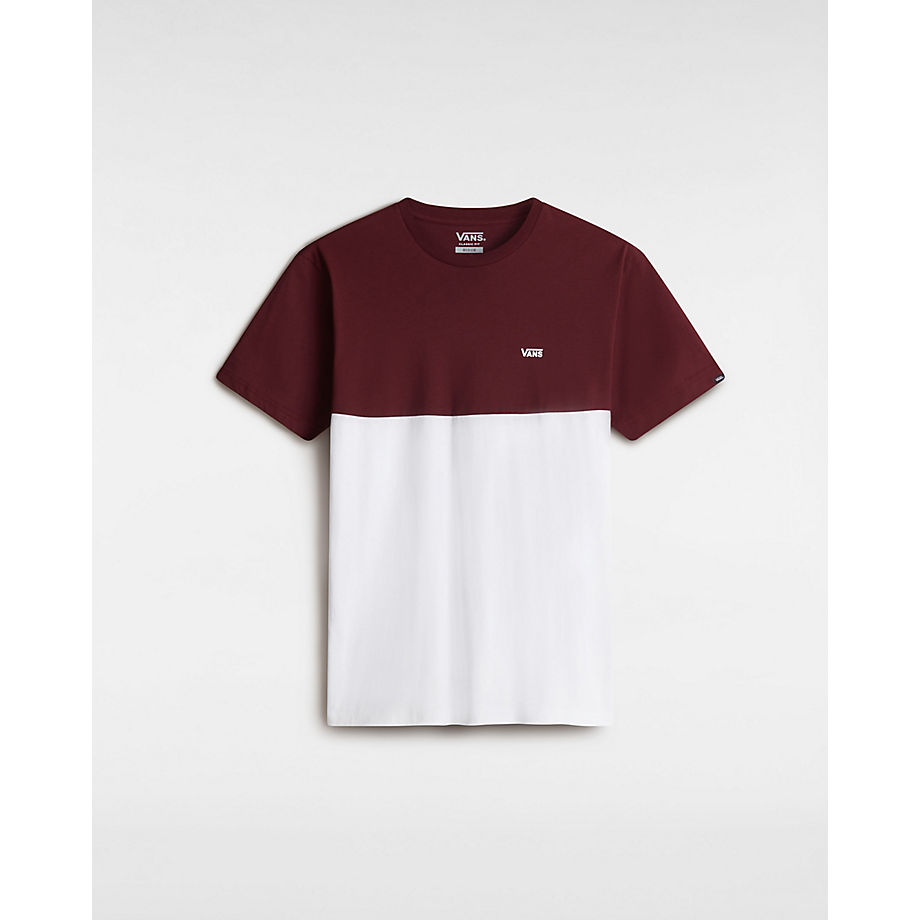 Vans Colorblock T-shirt (white-port Royale) Herren Rot