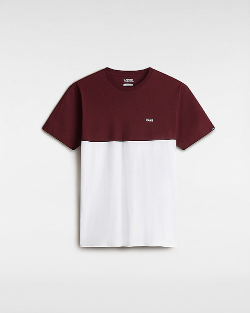Vans Colorblock T-shirt (white-port Royale) Men Red