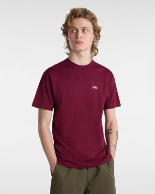 Burgundy and white vans shirt online