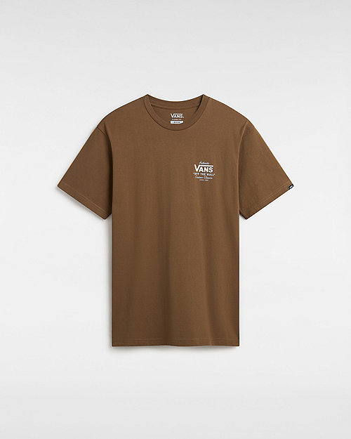 Vans Holder St Classic T-shirt (coffee Liqueur-white) Men Brown