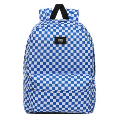 vans blue checkered backpack