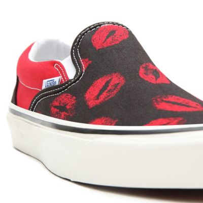 Red slip best sale in vans