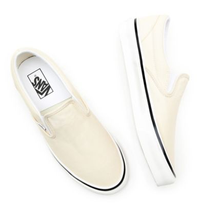 Cream vans slip store ons