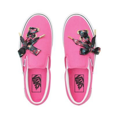 vans slip on platform pink