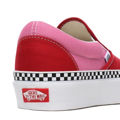 Vans red hot sale and pink