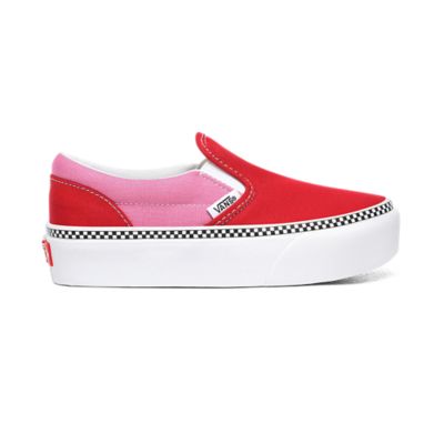 red vans platform sneakers