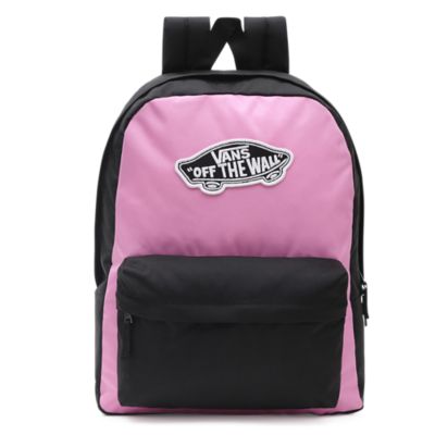 Conciliar compañero Factor malo Realm Backpack | Black, Pink | Vans