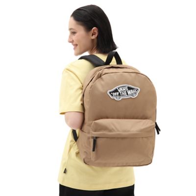 Vans on sale backpack brown