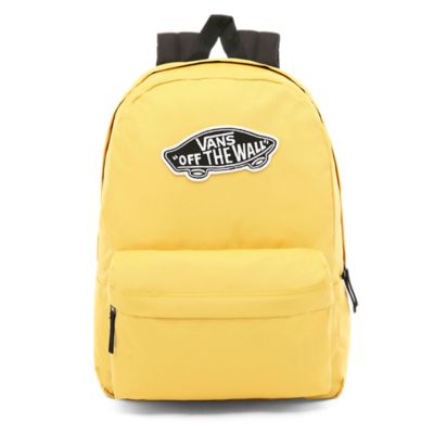 vans backpack checkered yellow