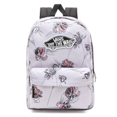 vans realm floral paradise black backpack