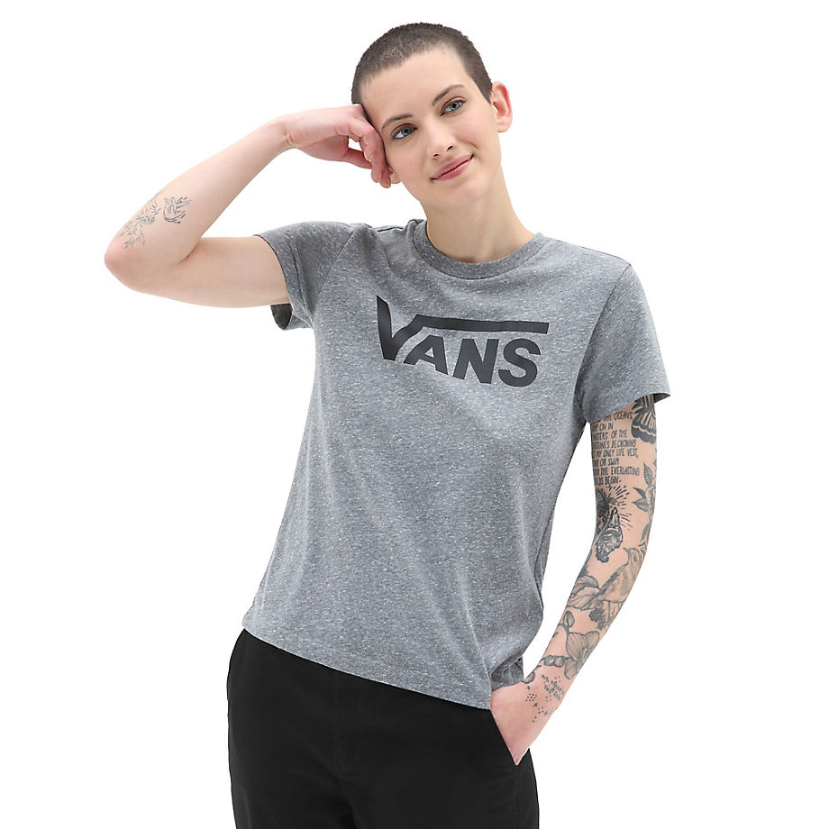 Vans Flying V Crew T-shirt (grey Heather) Women Grey