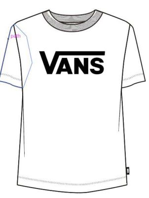 V Vans | White Crew Flying | Tee