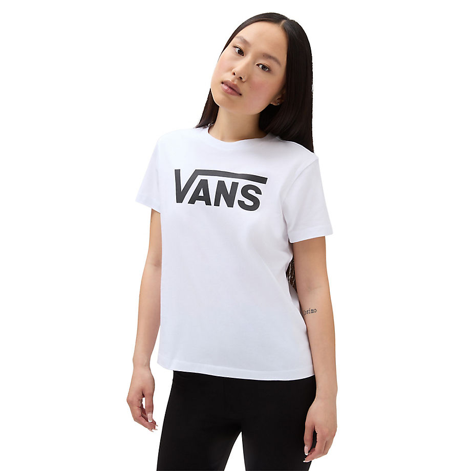 Vans Flying V Rundhals-t-shirt (weiß) Damen Weiß