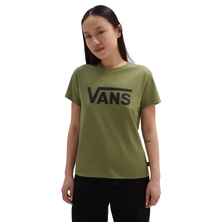 Vans Flying V Crew T-shirt (loden Green) Dames Groen
