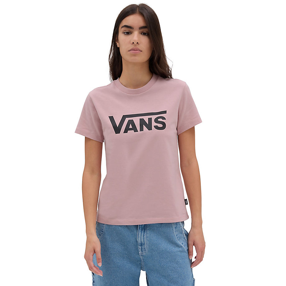 Vans Flying V Crew T-shirt (pale Mauve) Women Pink