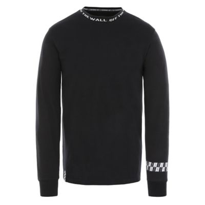 Off The Wall Jacquard Long Sleeve T-Shirt | Black | Vans