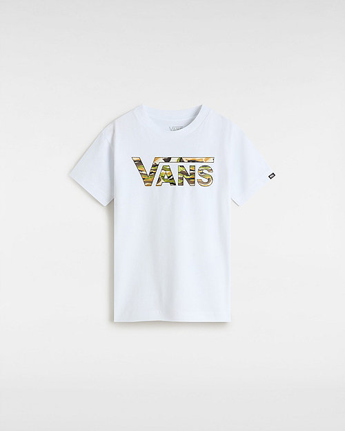 Vans Little Kids Classic Logo T-shirt (2-8 Years) (white) Little Kids White