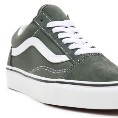 Vans white hot sale green