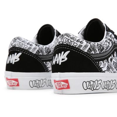 Vans old skool black and hot sale white shoes