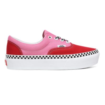 zapatillas vans rojas con caña