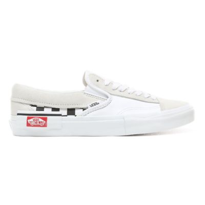 Checkerboard Slip-On Cap Shoes | White 