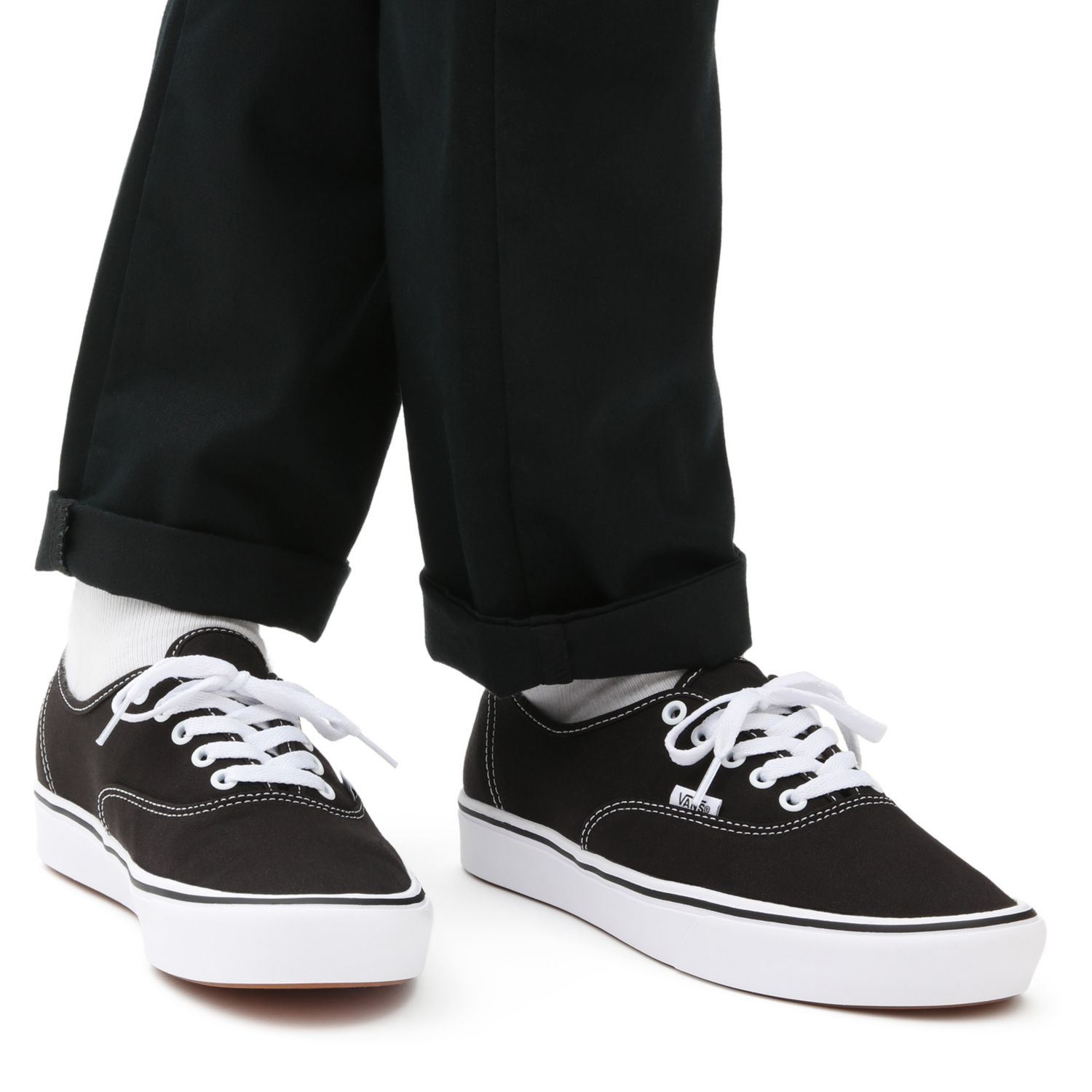 Vans black sale bone original