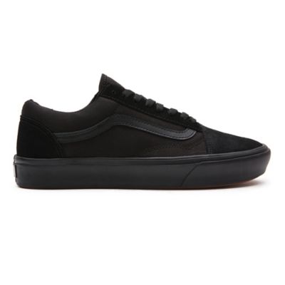 All black leather shop vans size 3