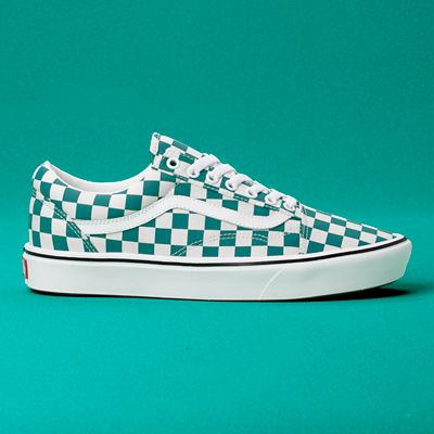 green checkered old skool vans