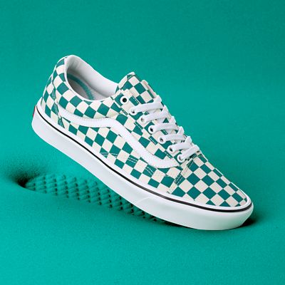 checkered vans green