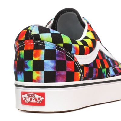 Tie dye best sale checkerboard vans