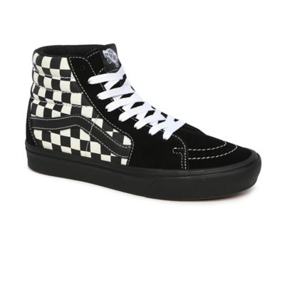 high top checkerboard vans