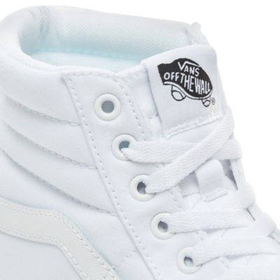 All white hi top hot sale vans