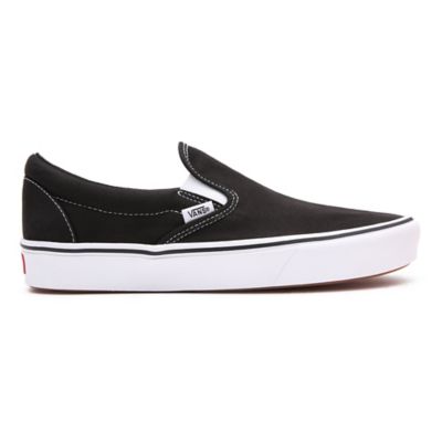 Vans comfycush hot sale black slip on