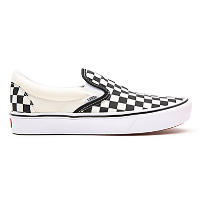 Comfycush Slip-On Shoes | Black, White | Vans