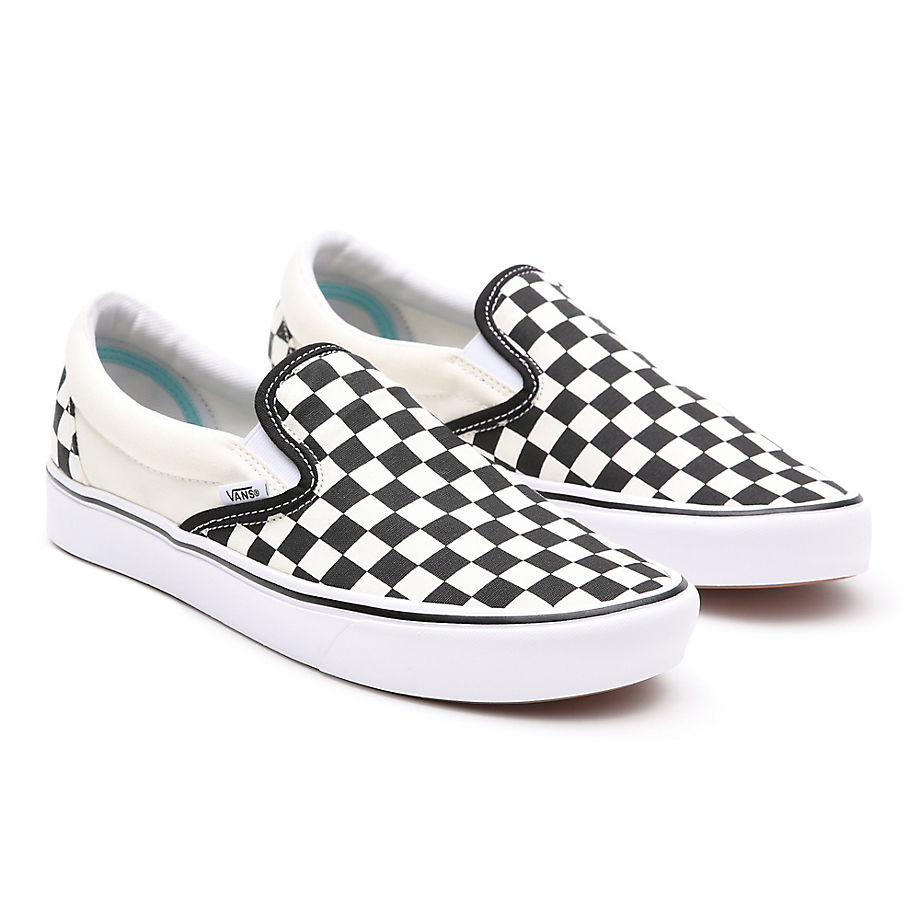 Vans Slip-on Comfycush Checkerboard Shoe(black/off White)
