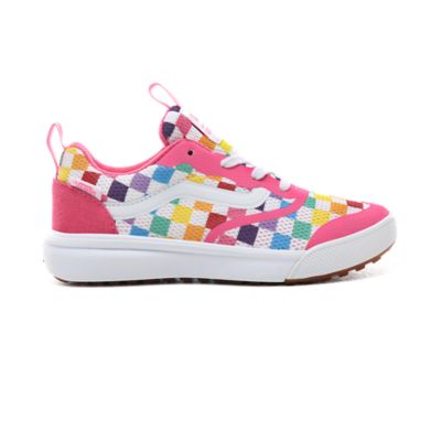 vans kids checkerboard rainbow