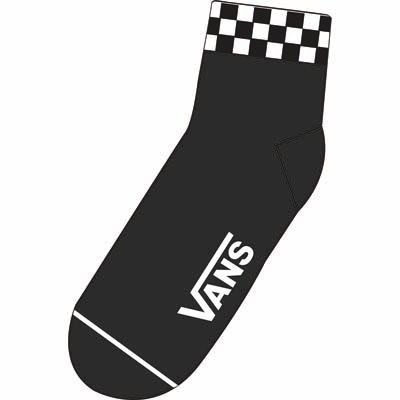 Peek-A-Check Crew Socks (1 pair) | Black | Vans