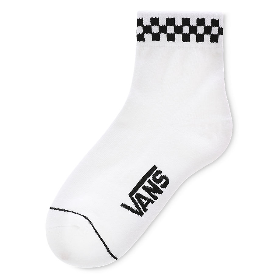 Vans Peek-a-check Crew Socken (1 Paar) (white-black) Damen Weiß
