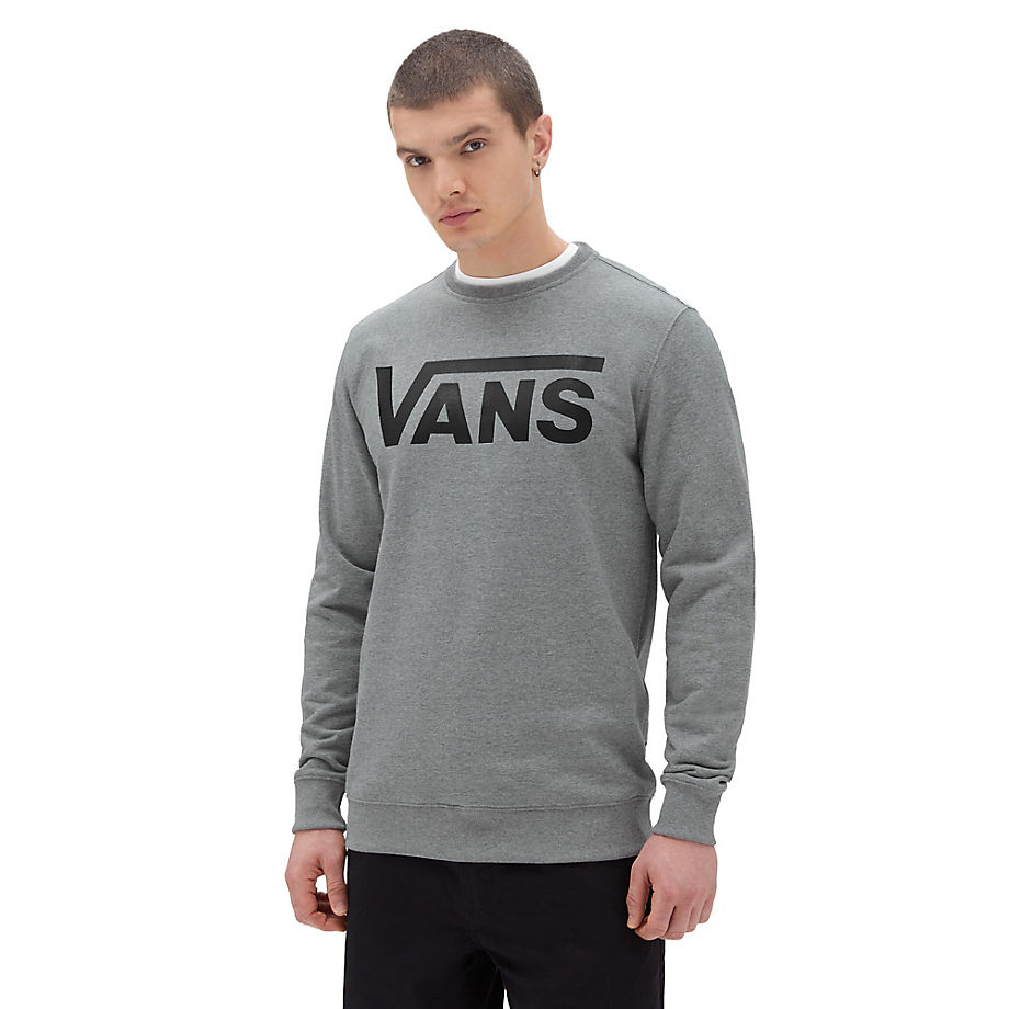 Vans Classic Crew Sweater (cement Heather-black) Men Grey