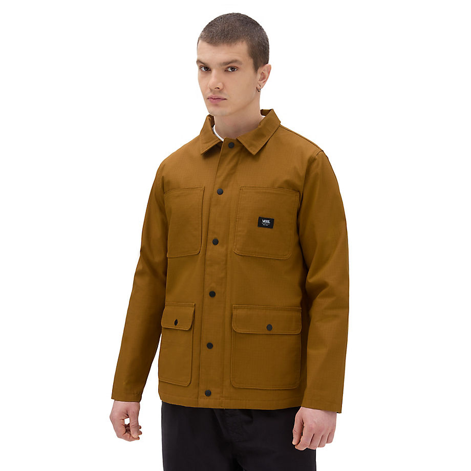 Vans Drill Chore Coat Lined Jacket (golden Brown) Men Brown